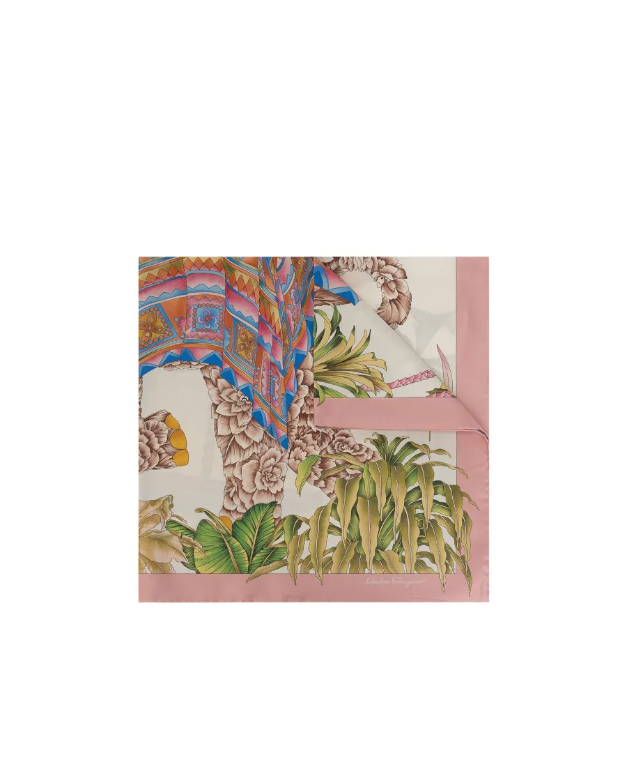 Salvatore Ferragamo Logo Printed Scarf