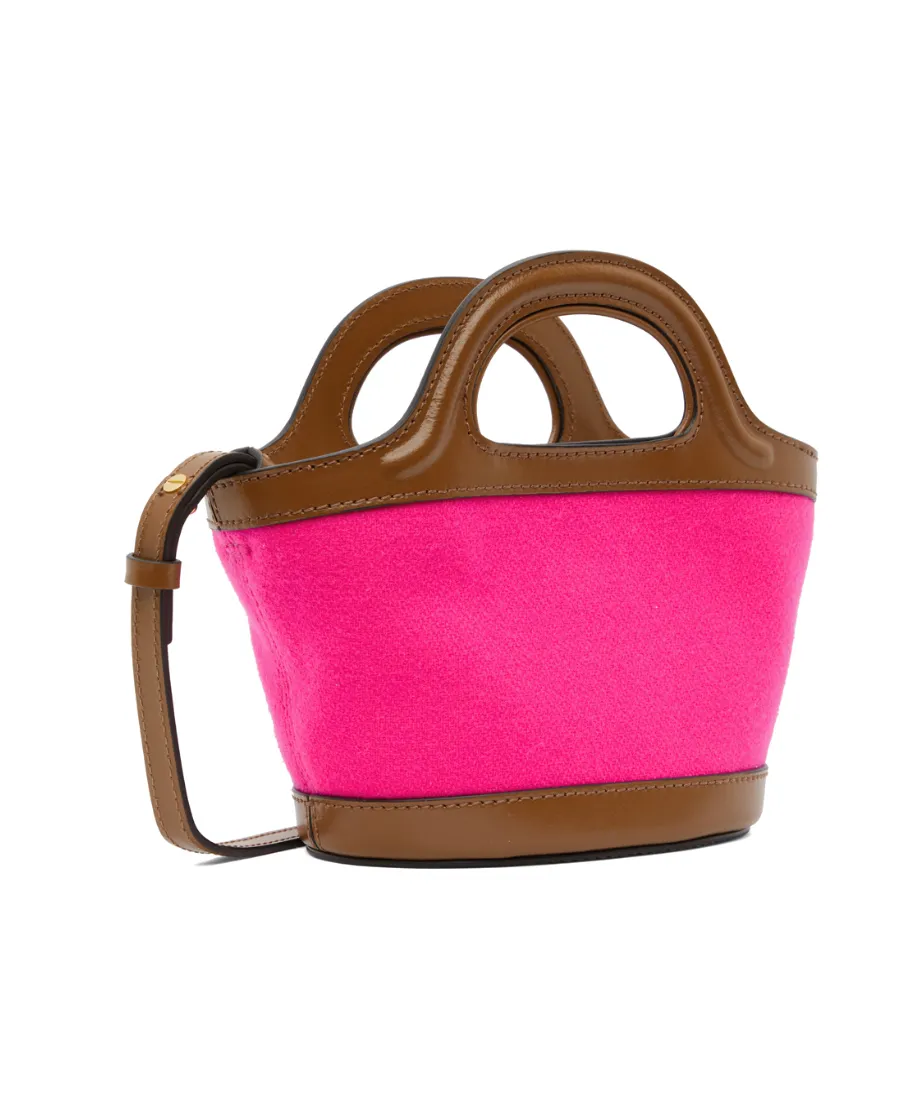 Felted-Logo Bucket Bag