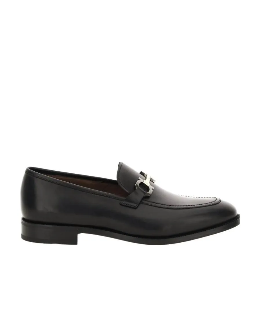 Gancini-Buckle Detail Loafers