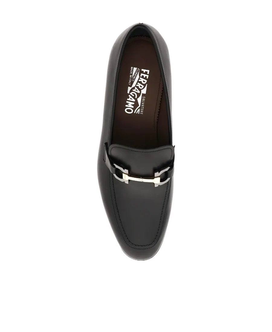 Gancini-Buckle Detail Loafers