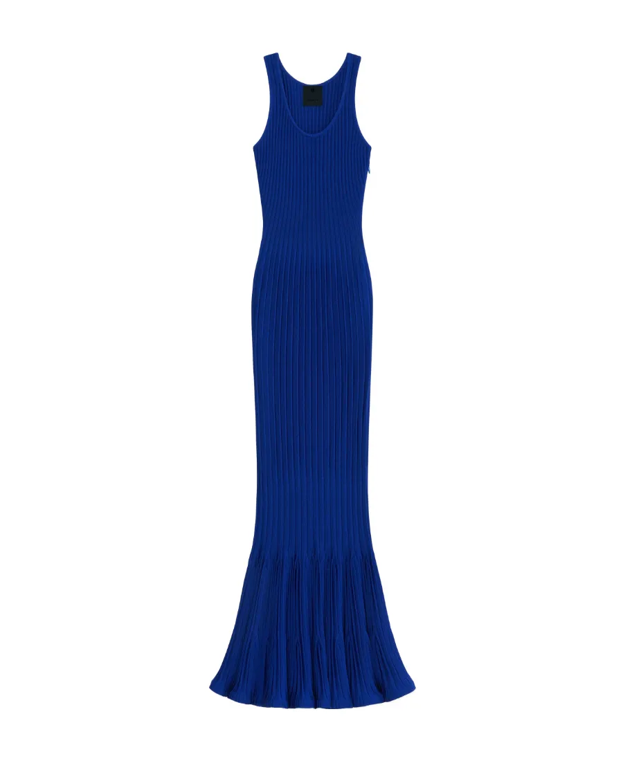 Dress In Viscose Knit With Flounce