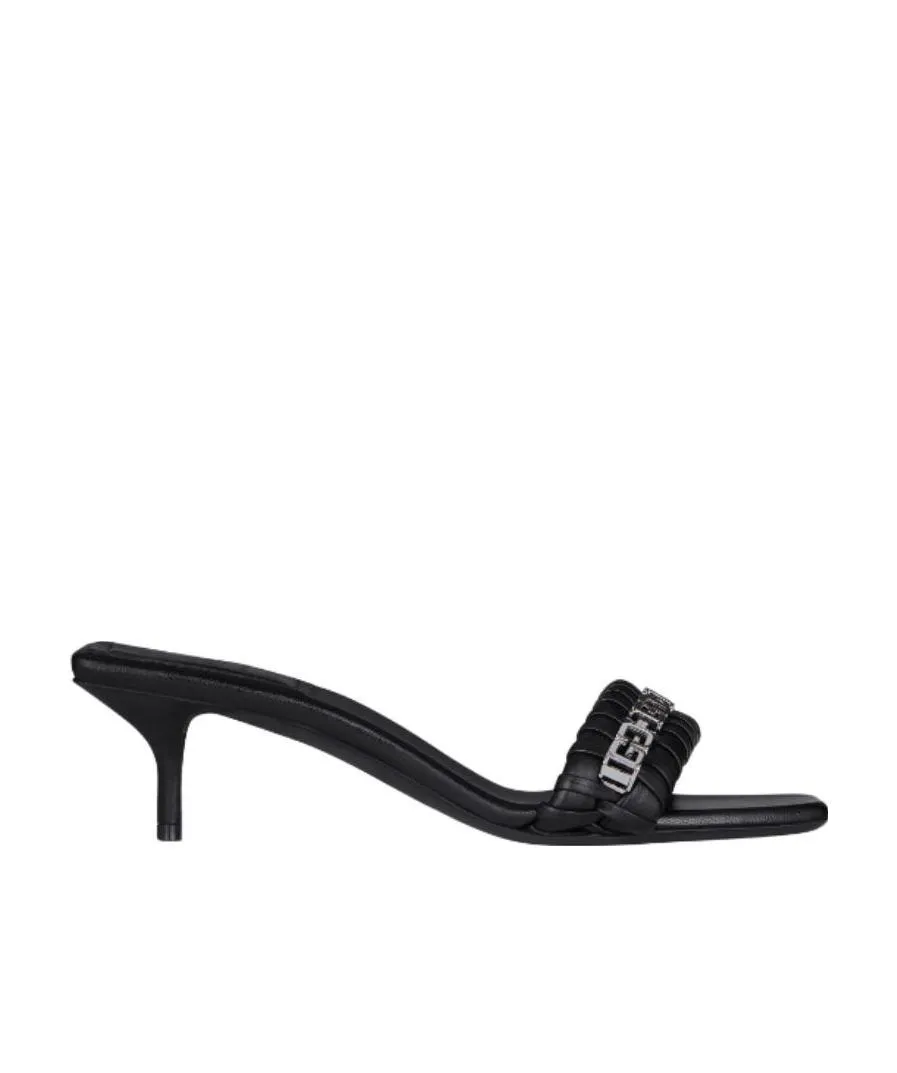 G Woven Sandals In Leather