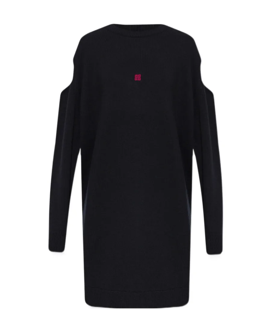 Logo-Embroidered Cut-Out Jumper