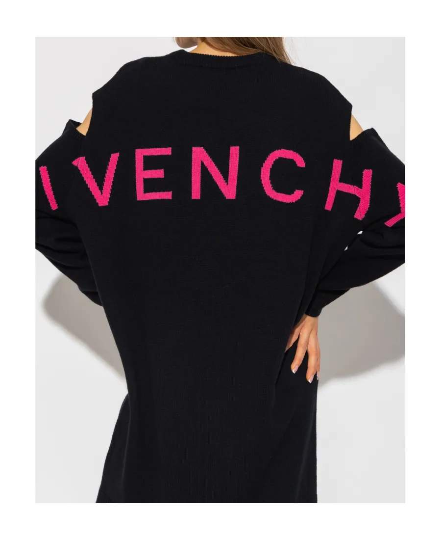 Logo-Embroidered Cut-Out Jumper