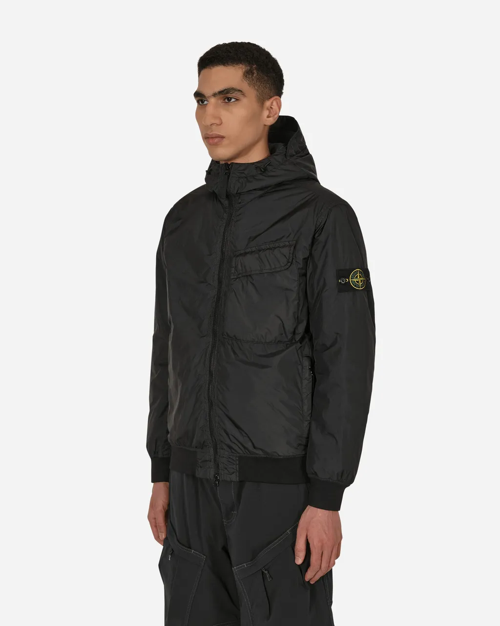 Compass-Patch Windbreaker Jacket