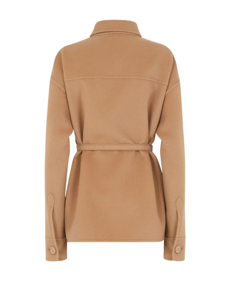 Fendi Logo Plaque Belted Jacket