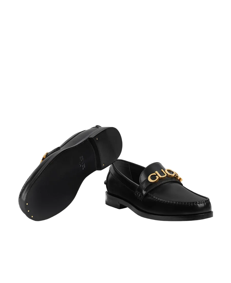 Gucci Logo Plaque Slip-On Loafers