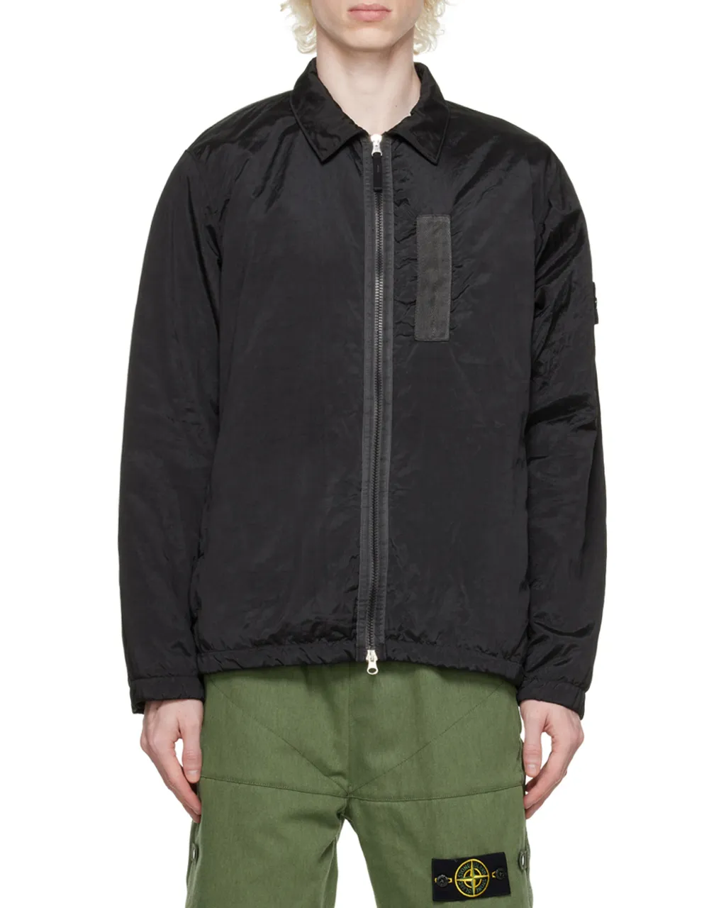 Logo Lapel Casual Jacket