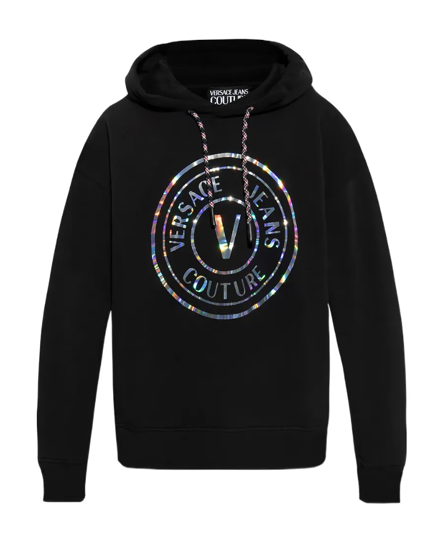 Versace Jeans Couture Logo Printed Drawstring Hoodie