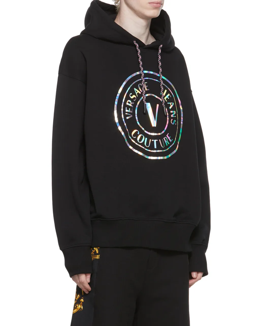 Versace Jeans Couture Logo Printed Drawstring Hoodie