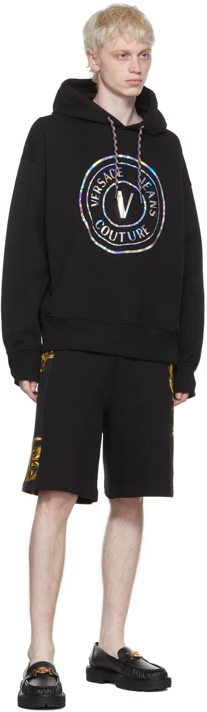 Versace Jeans Couture Logo Printed Drawstring Hoodie