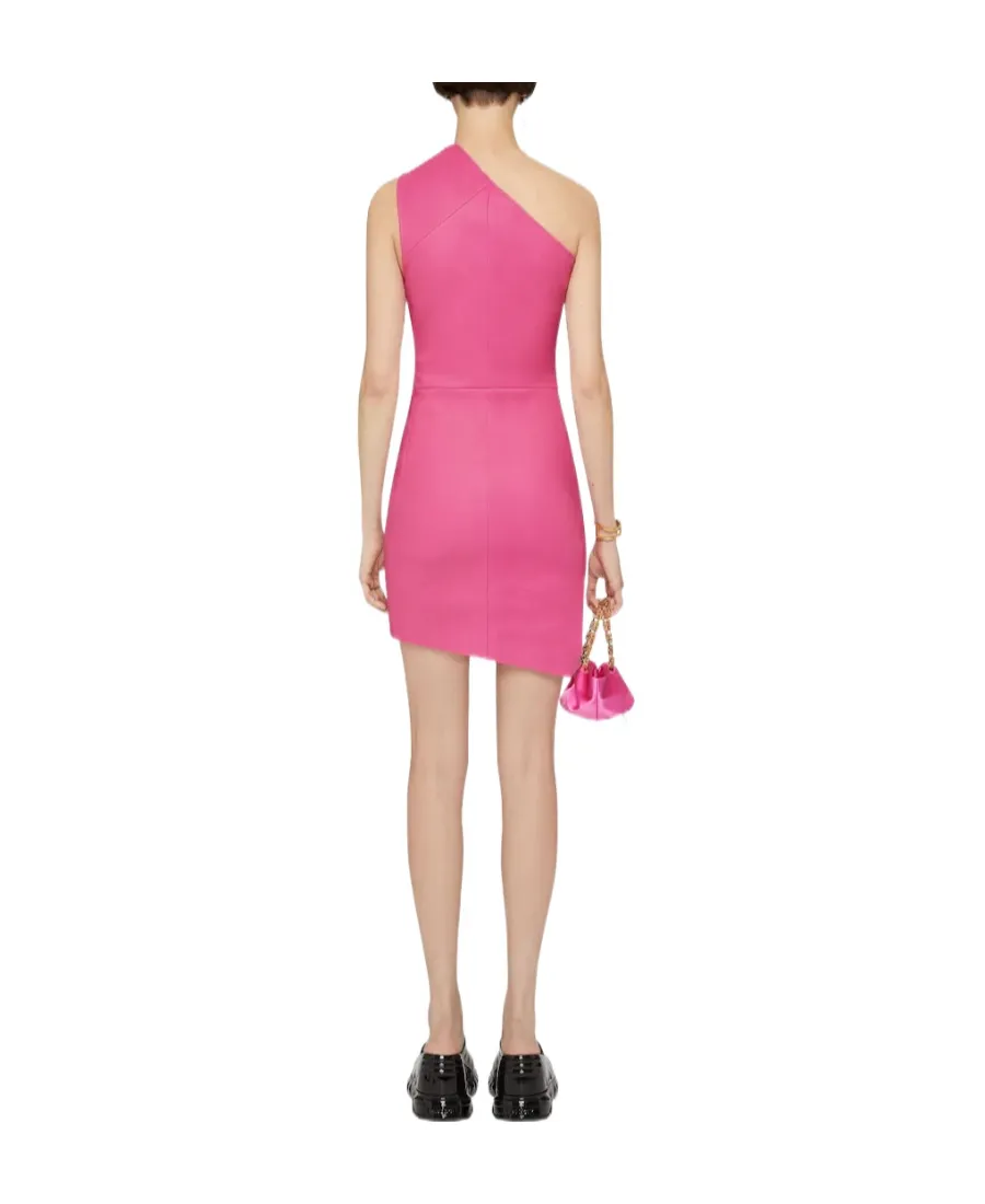 Asymmetric Draped Mini Dress