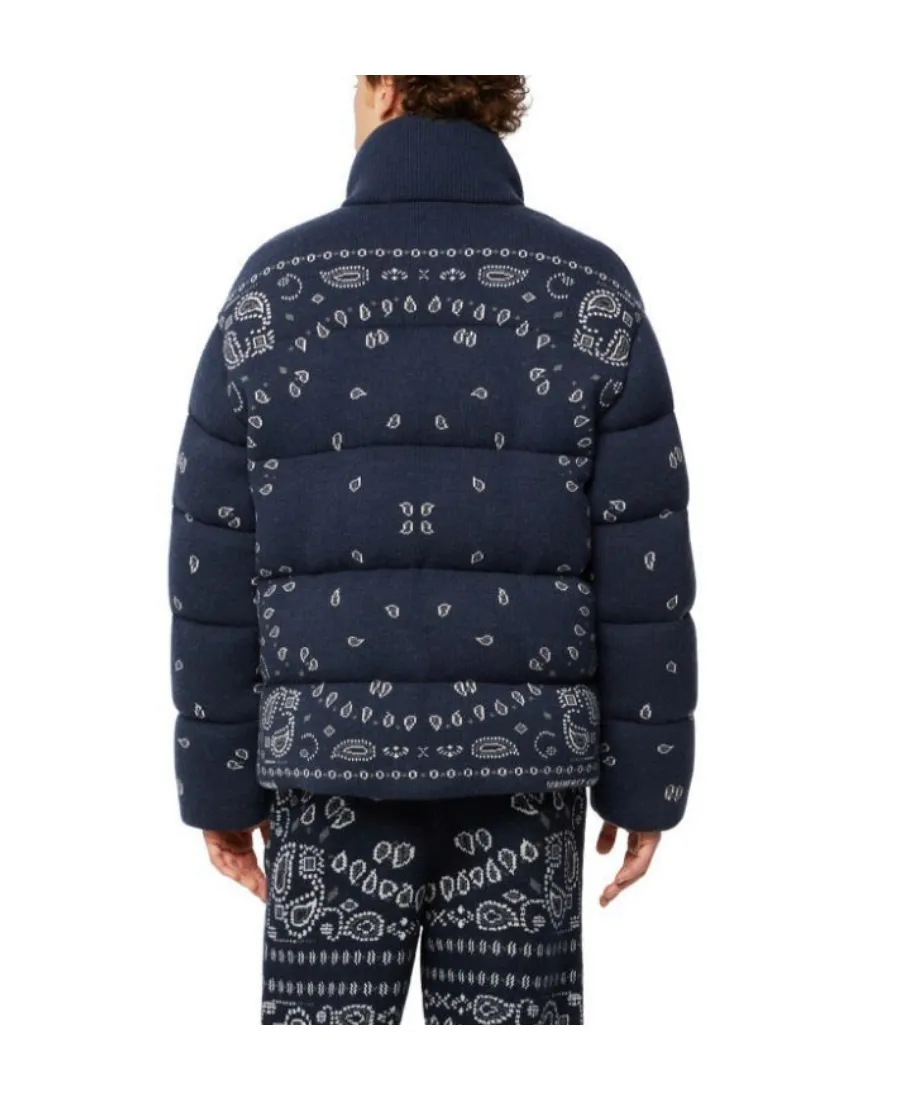 Alanui Bandana Jacquard Puffer Jacket