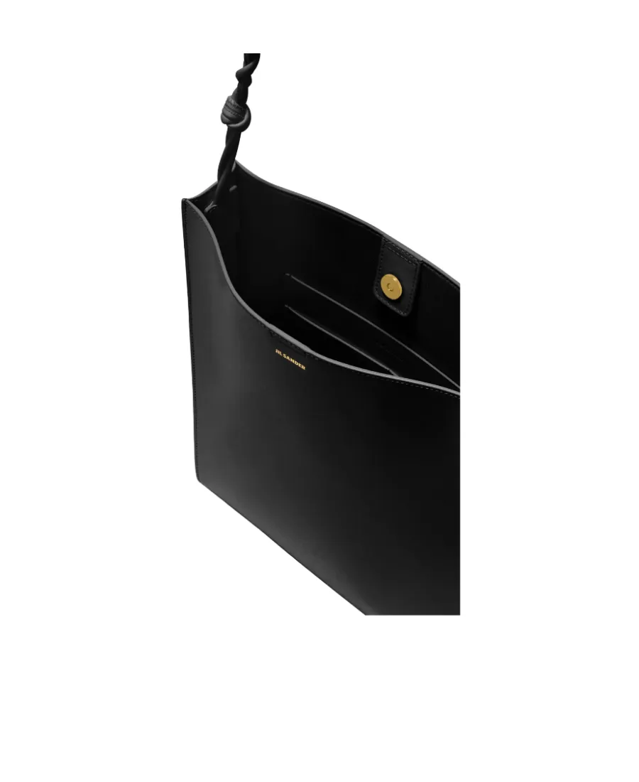 Jil Sander Tangle Logo Embossed Medium Crossbody Bag