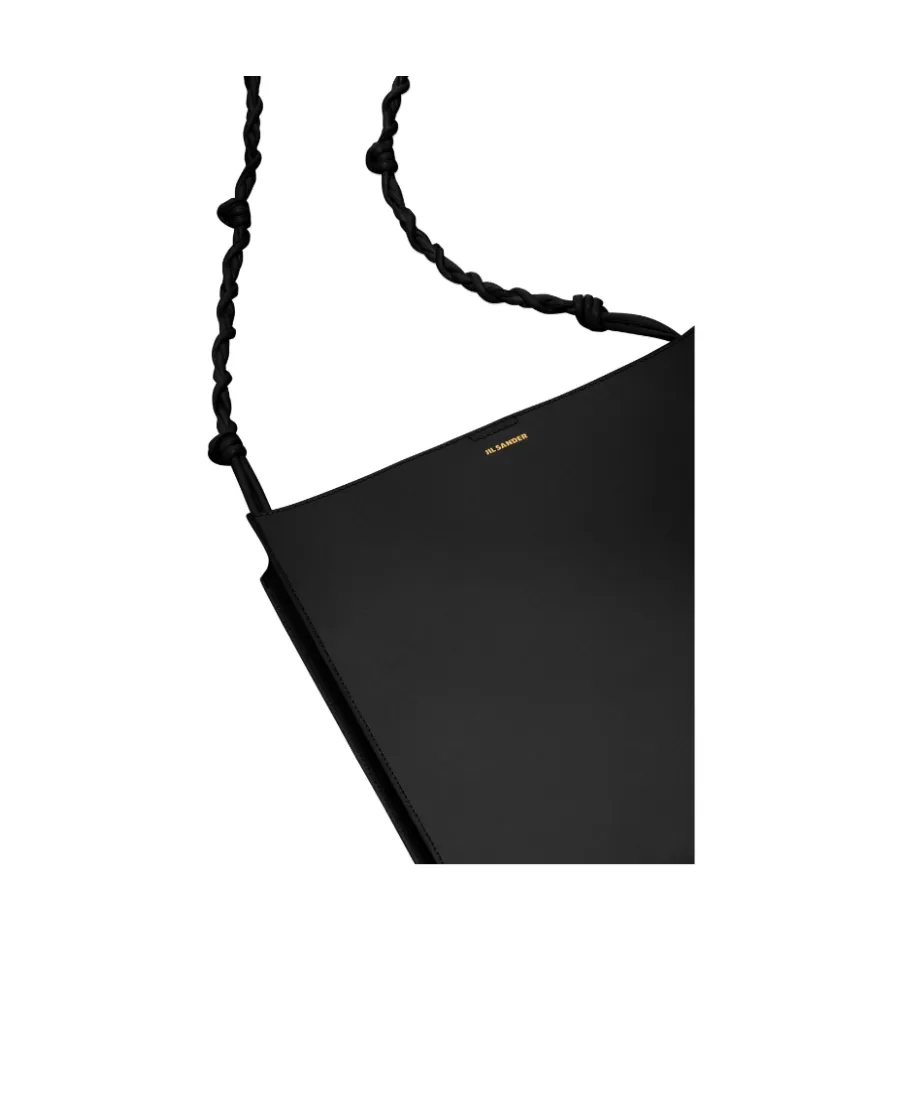 Jil Sander Tangle Logo Embossed Medium Crossbody Bag