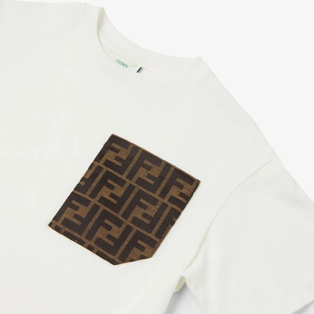 Fendi Kids Jacquard Pocket Jersey T-Shirt