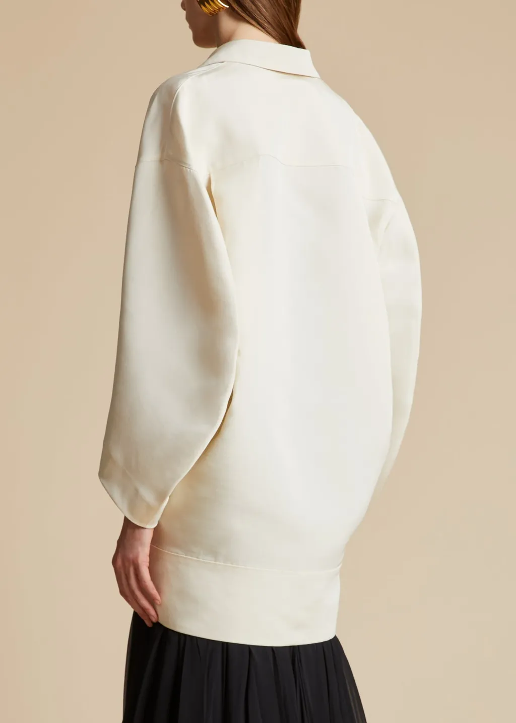Khaite Kal Long Sleeved Shirt Dress