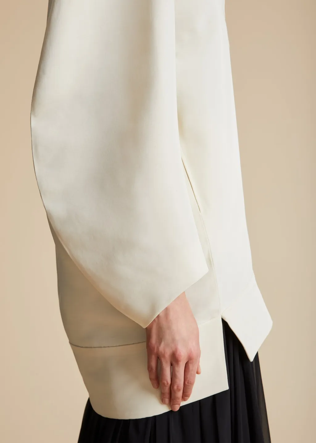 Khaite Kal Long Sleeved Shirt Dress