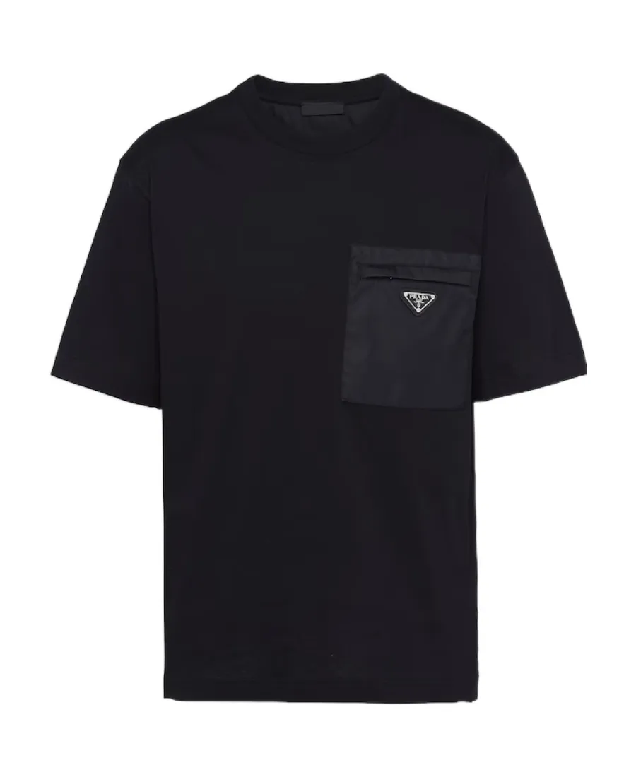 Prada Logo Patch Crewneck T-Shirt