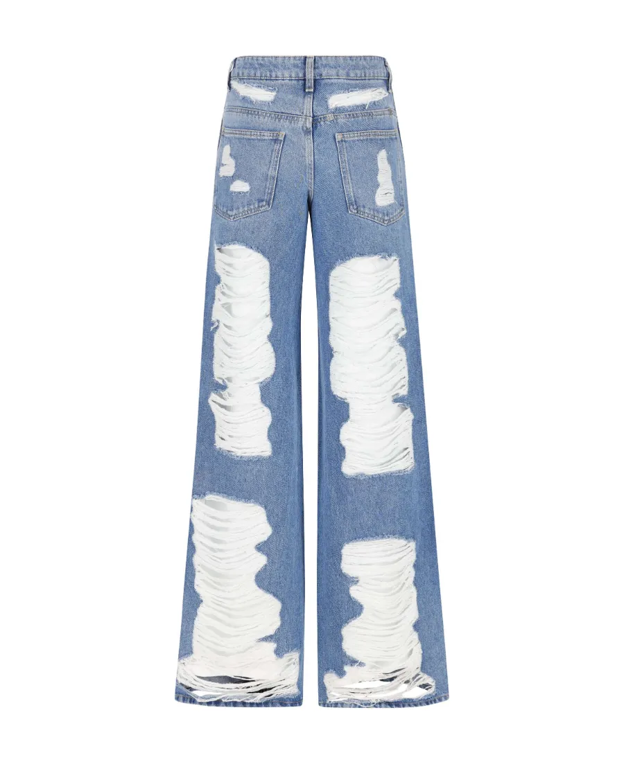 Oversized Jeans In Destroyed Denim