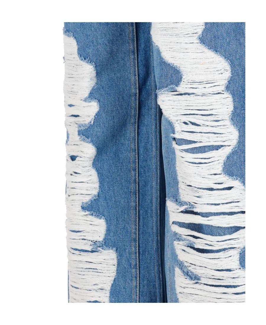 Oversized Jeans In Destroyed Denim