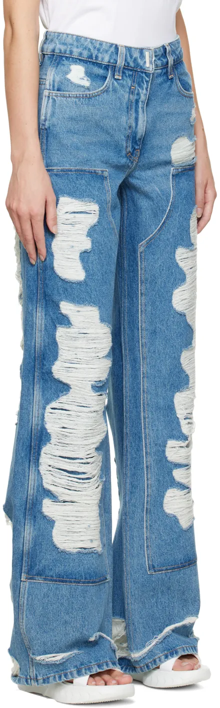 Oversized Jeans In Destroyed Denim