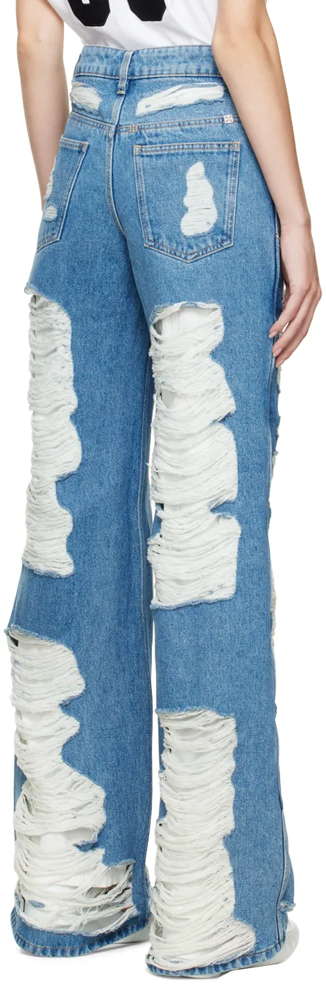 Oversized Jeans In Destroyed Denim