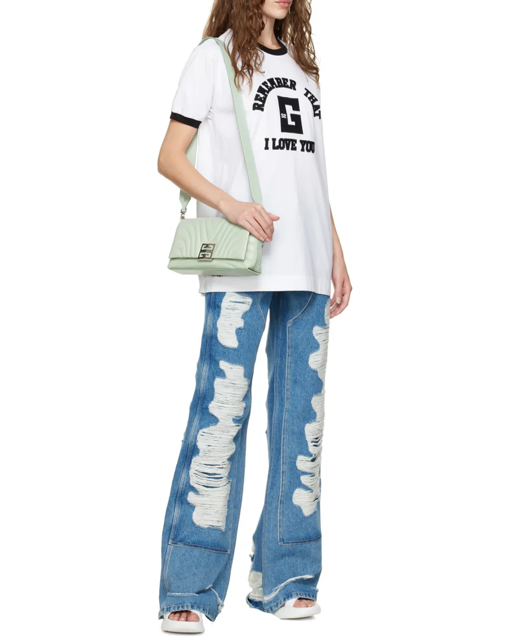 Oversized Jeans In Destroyed Denim
