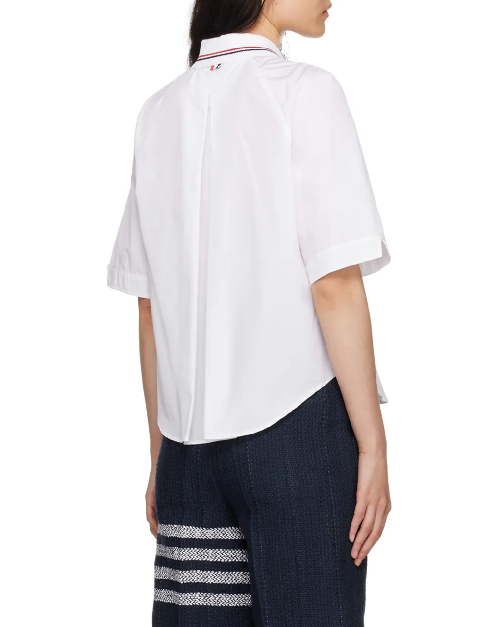 Thom Browne Logo Patch Short-Sleeved Shirt