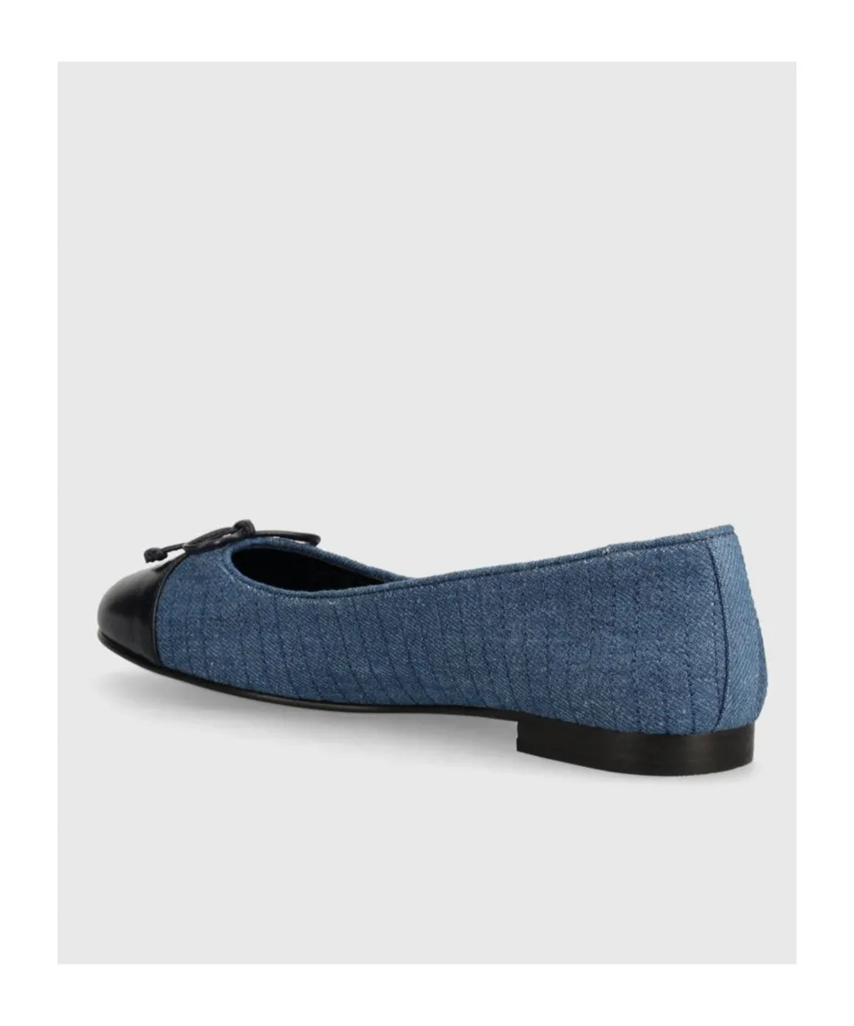 Tory Burch Cap-To Denim Ballet Flats