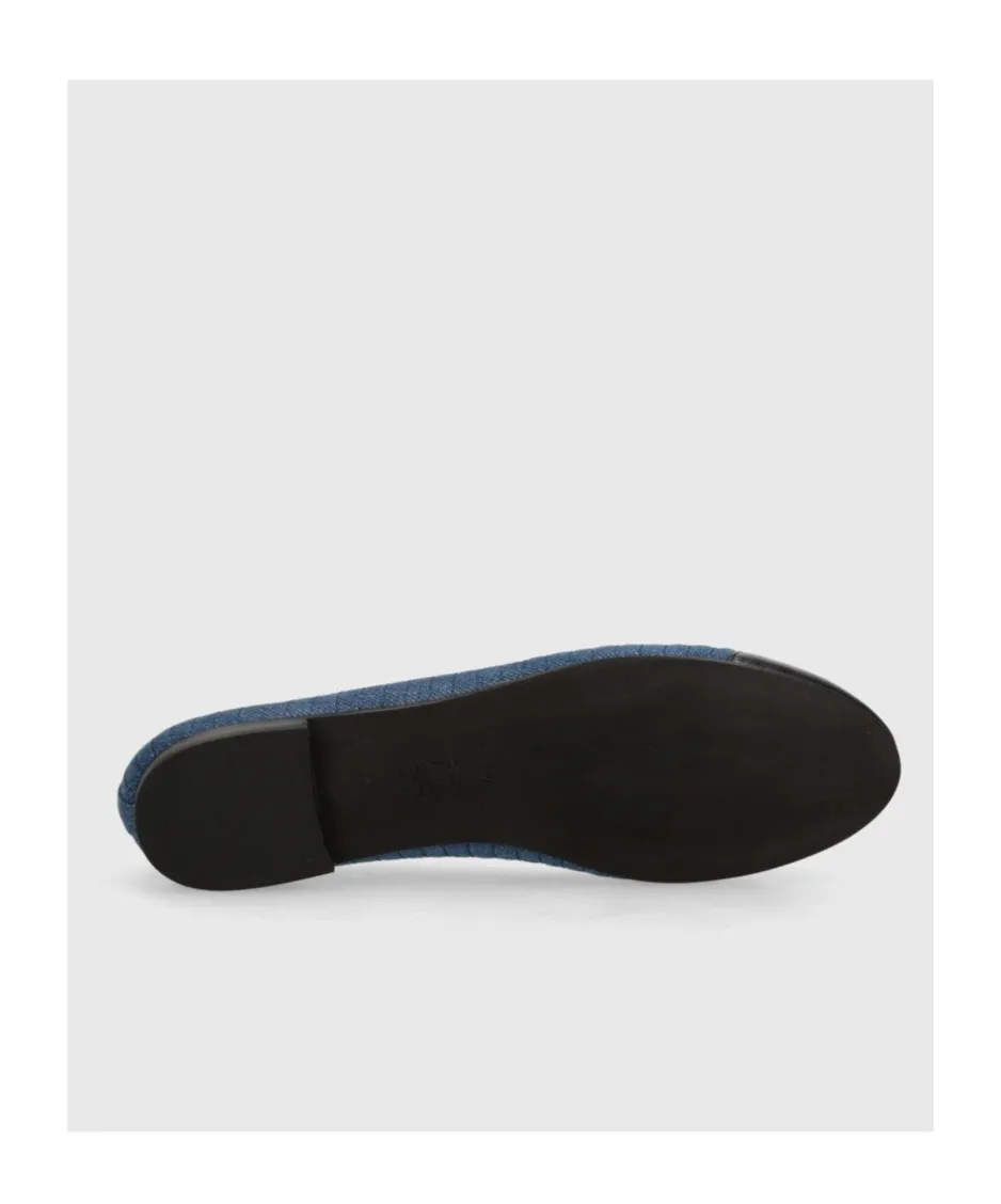 Tory Burch Cap-To Denim Ballet Flats