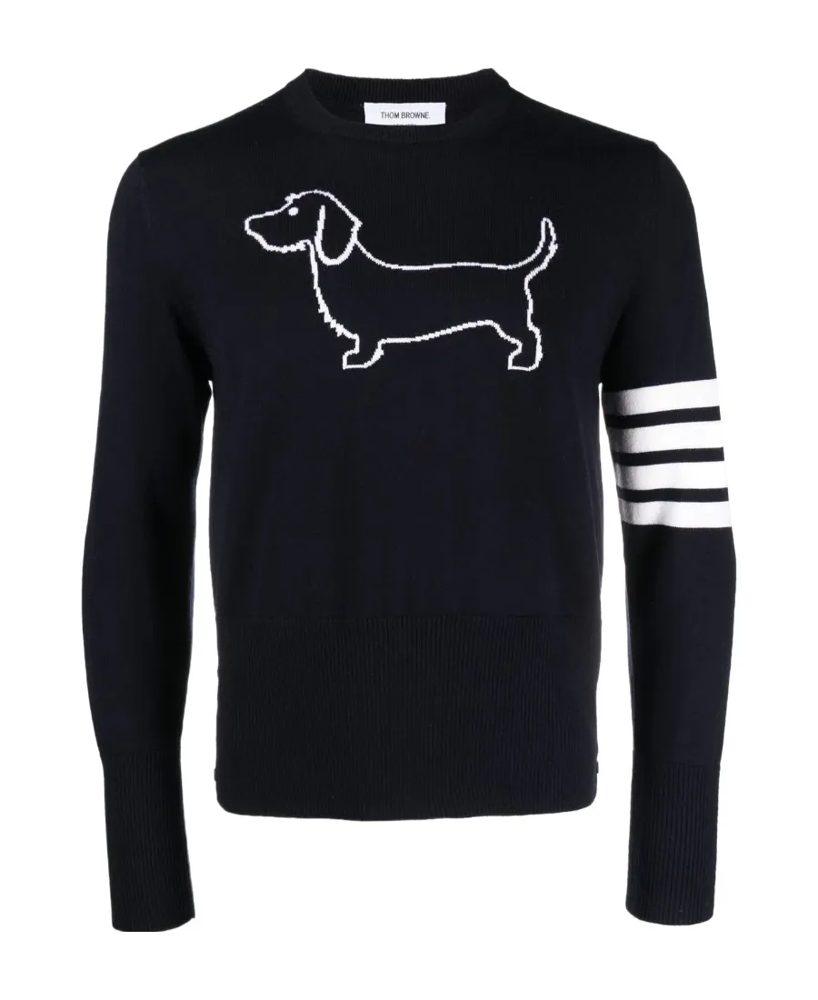 Thom Browne 4-Bar Stripe Crewneck Jumper