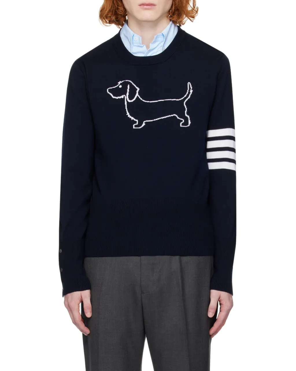 Thom Browne 4-Bar Stripe Crewneck Jumper