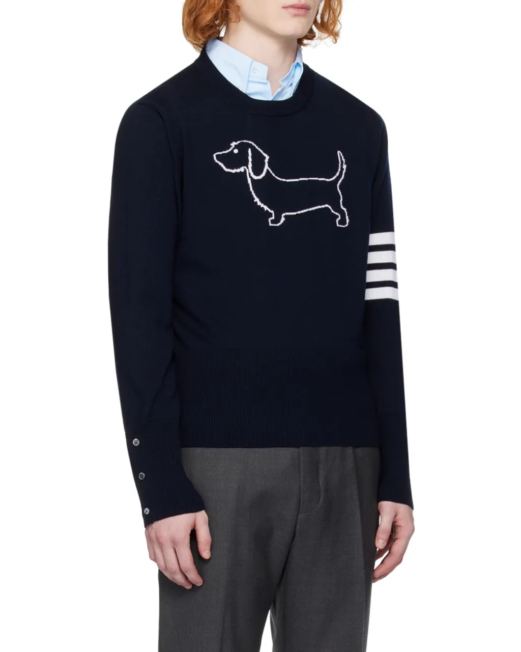 Thom Browne 4-Bar Stripe Crewneck Jumper