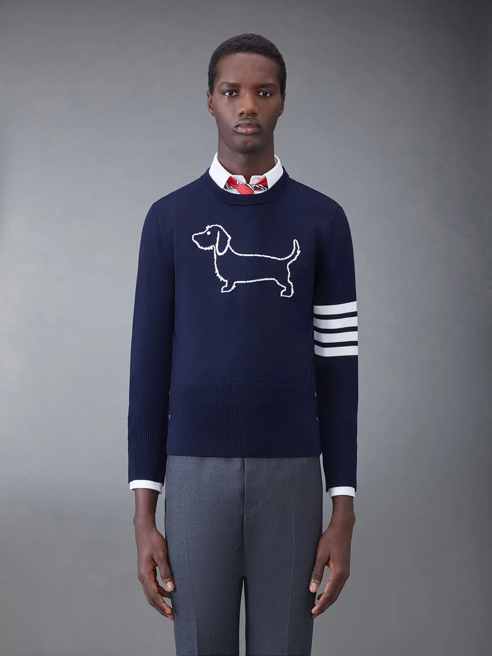 Thom Browne 4-Bar Stripe Crewneck Jumper