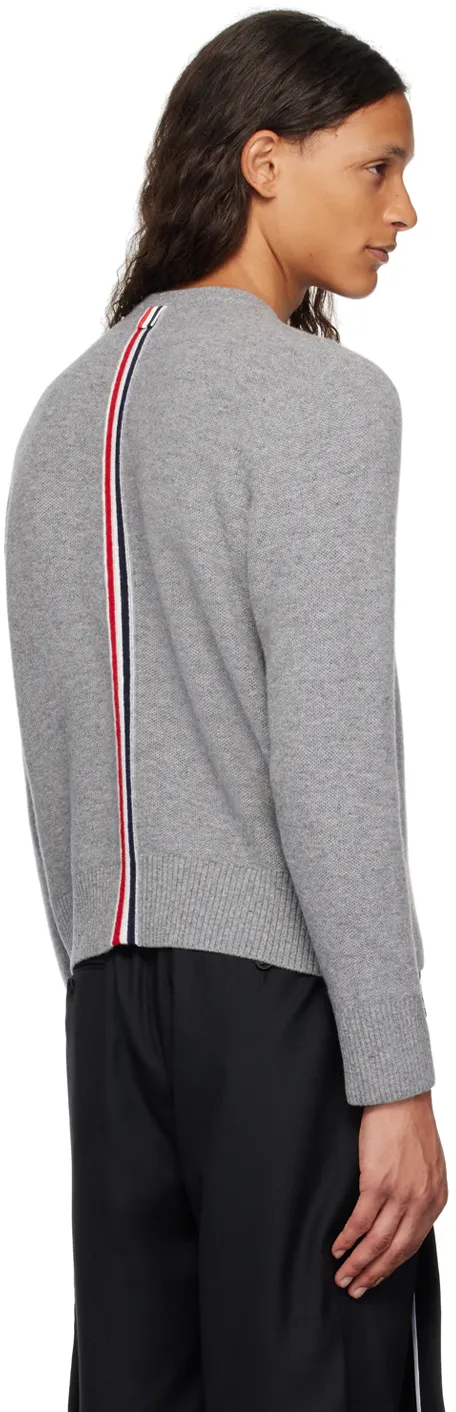 Thom Browne Rwb Stripe V-Neck Knitted Cardigan