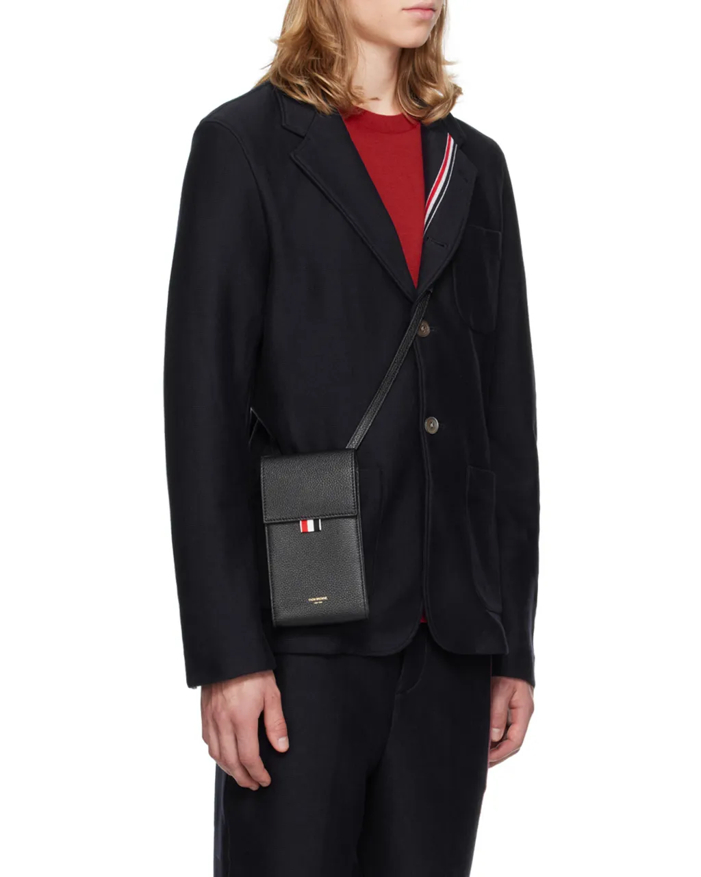 Thom Browne Rwb-Stripe Button-Up Jacket