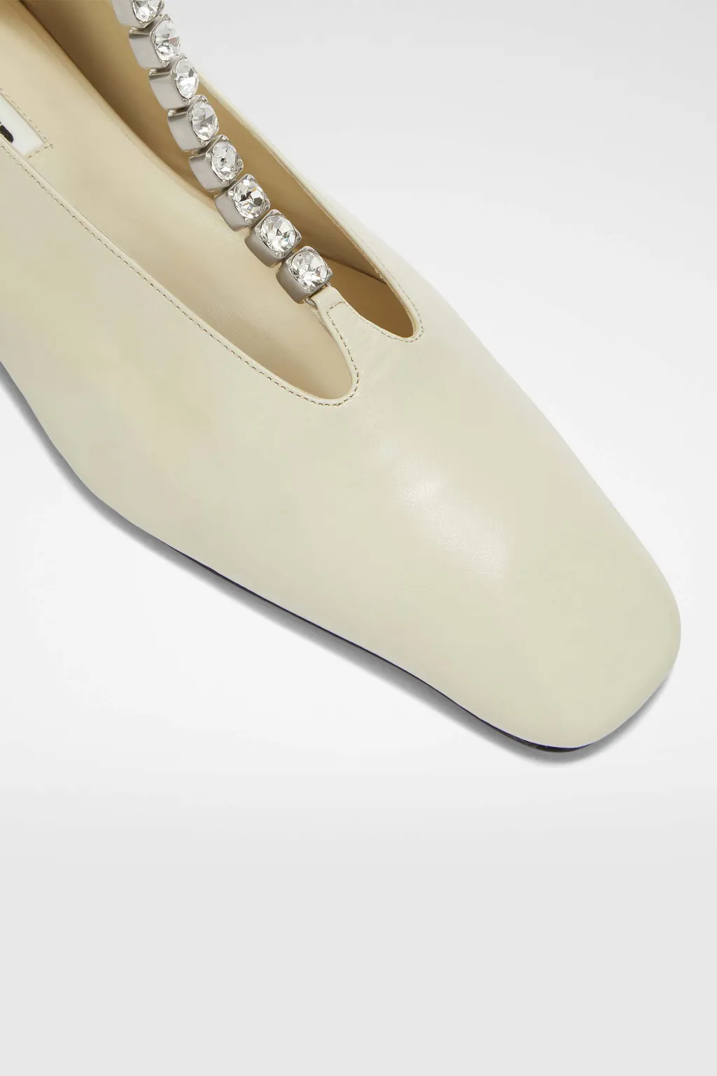 Jil Sander Embellished Ankle Strapped Ballerina Shoes