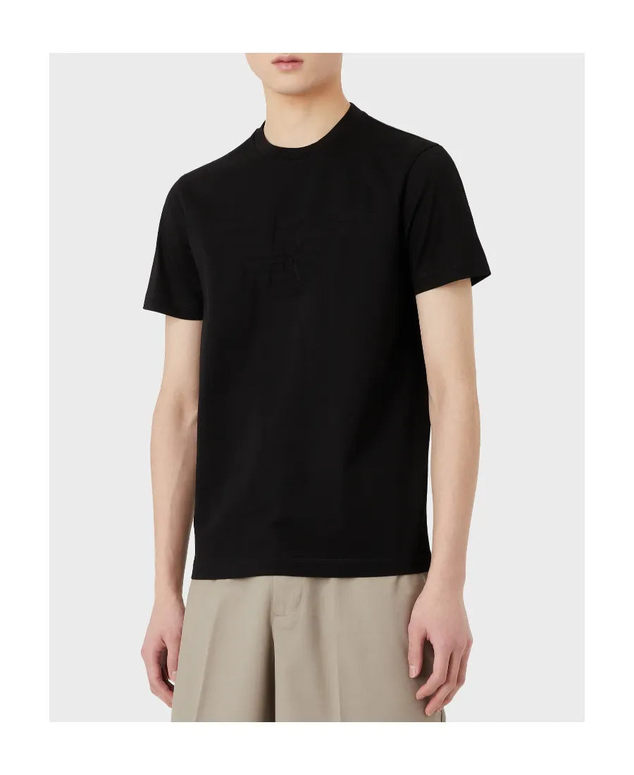 Emporio Armani Logo Jacquard Crewneck T-Shirt