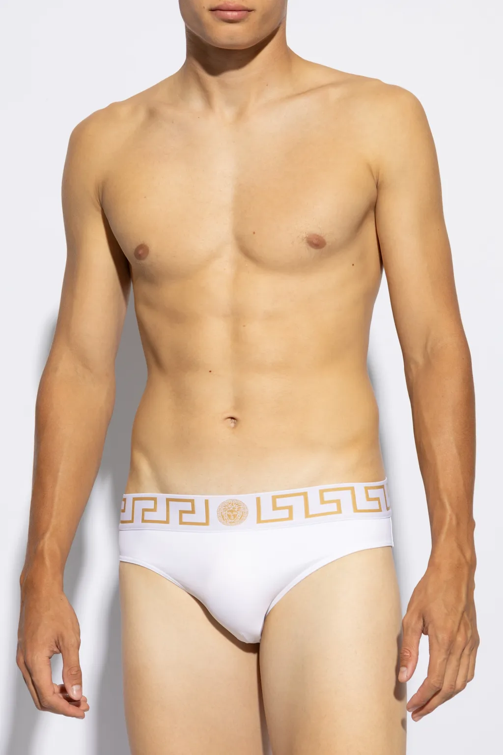Versace Greca Border Stretched Swim Shorts