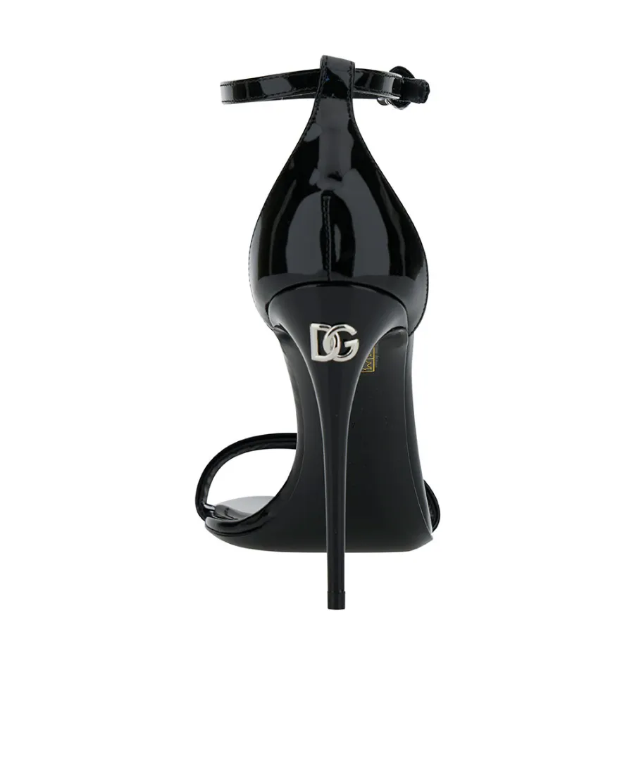 Dolce & Gabbana Logo Plaque Ankle Strap Sandals
