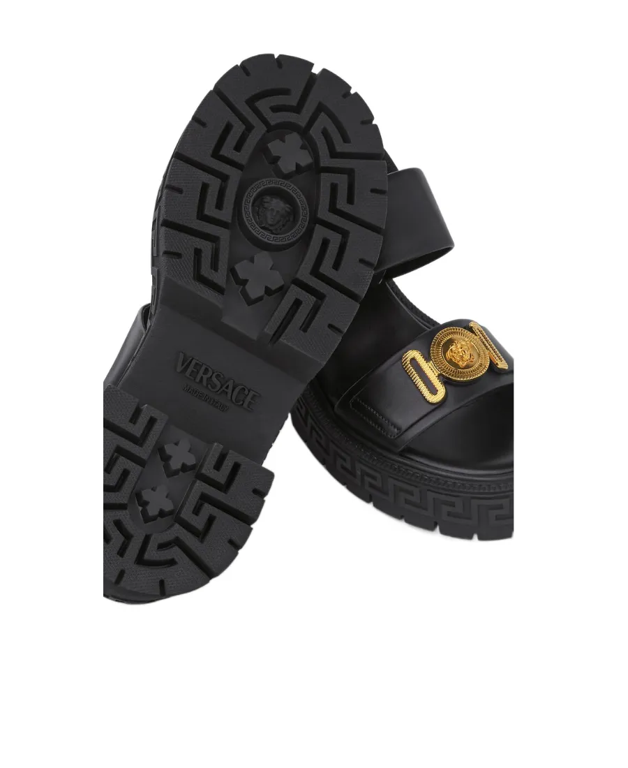 Medusa-Plaque Sandals