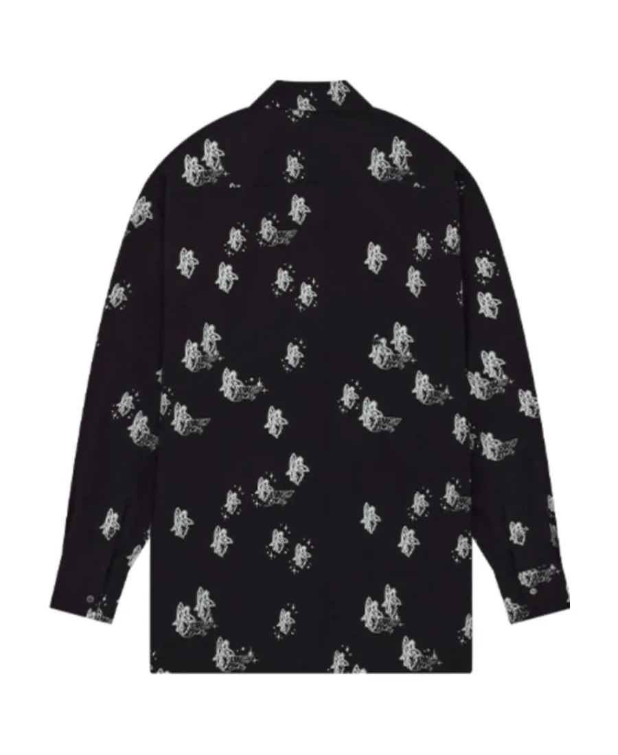 Graphic-Print Long-Sleeve Shirt