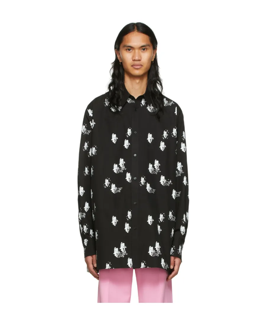 Graphic-Print Long-Sleeve Shirt