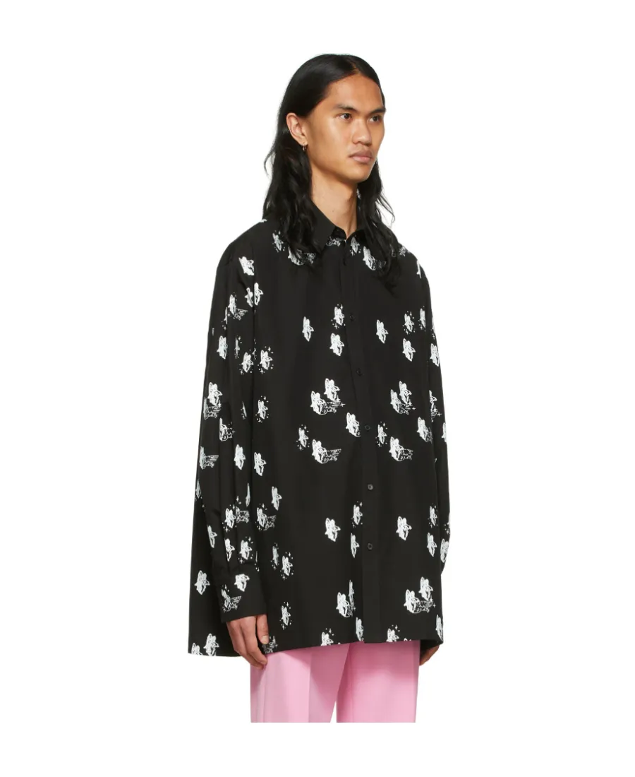 Graphic-Print Long-Sleeve Shirt