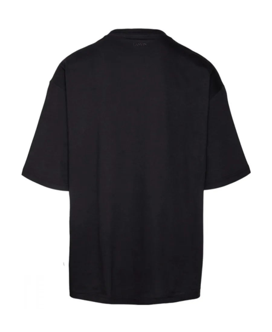 Black Printed Short-Sleeved T-Shirt