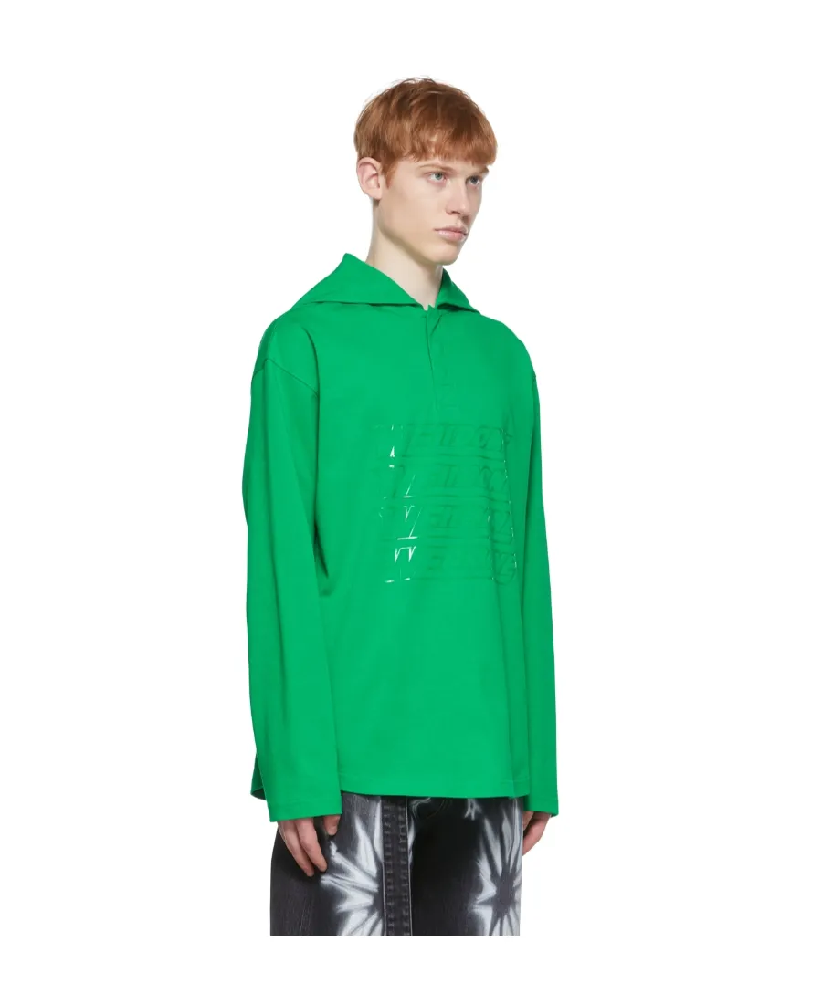 Cotton Long-Sleeved Polo Shirt