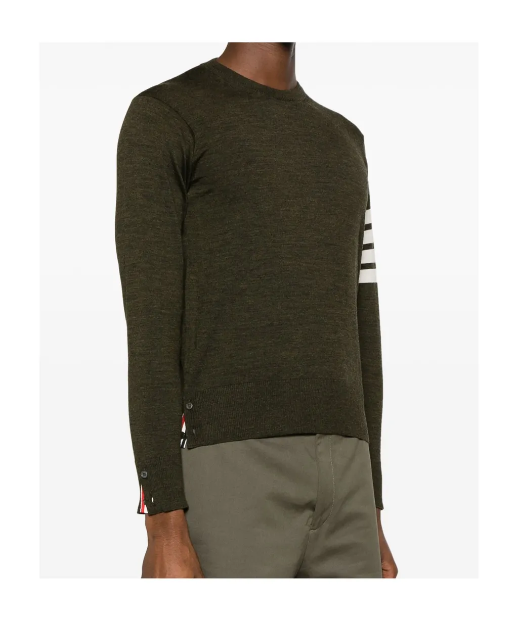 Thom Browne 4-Bar Knitted Crewneck Jumper