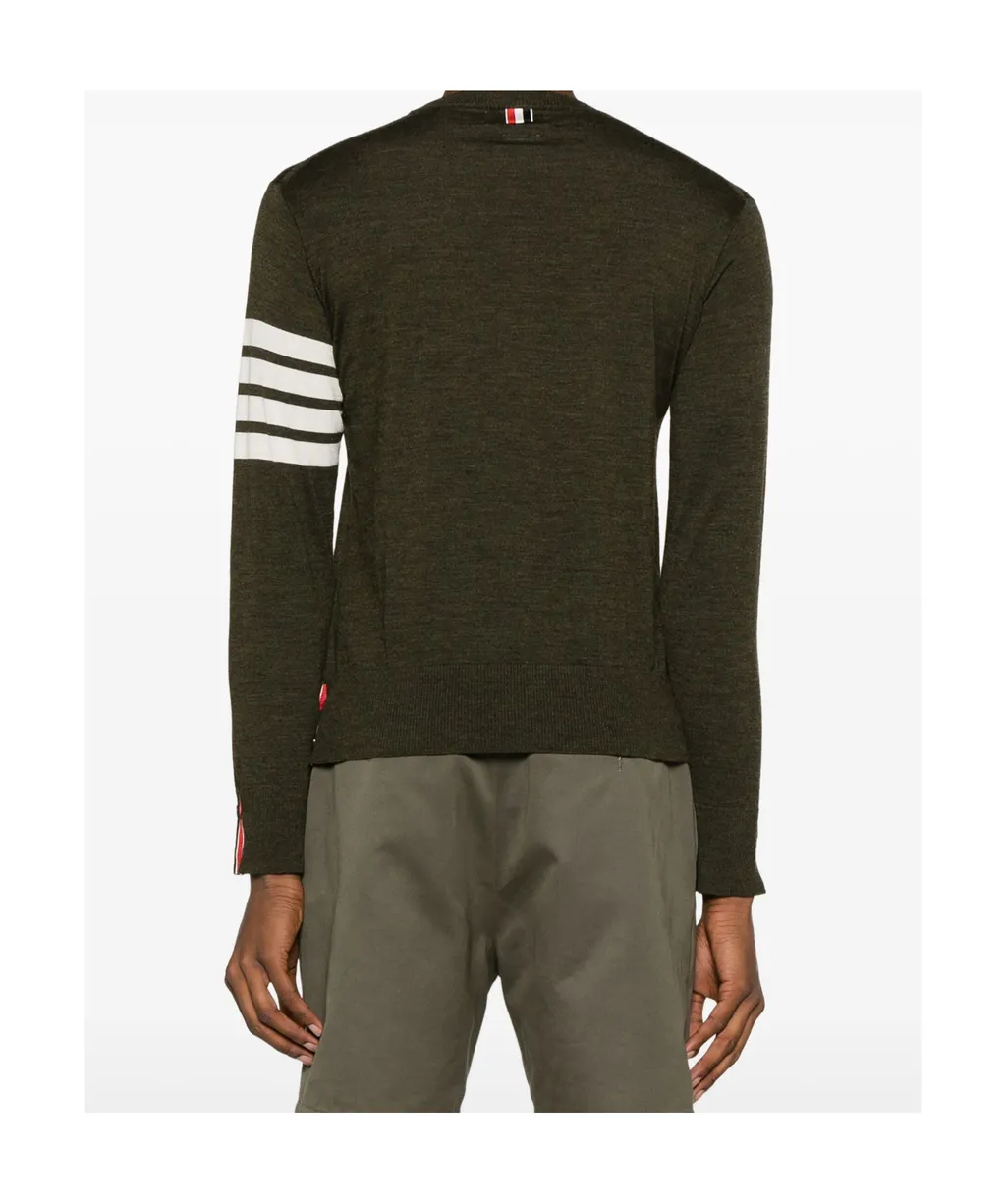 Thom Browne 4-Bar Knitted Crewneck Jumper