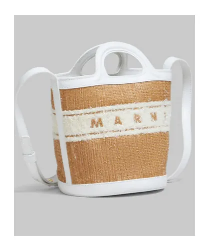Marni Small Tropicalia Logo-Embroidered Drawstring Bucket Bag